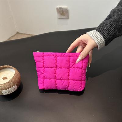 Korean Ins High Value Solid Color Square Clutch Bag Simple Large Capacity Cosmetic Bag Temperament Fashionable Small Square Bag Women