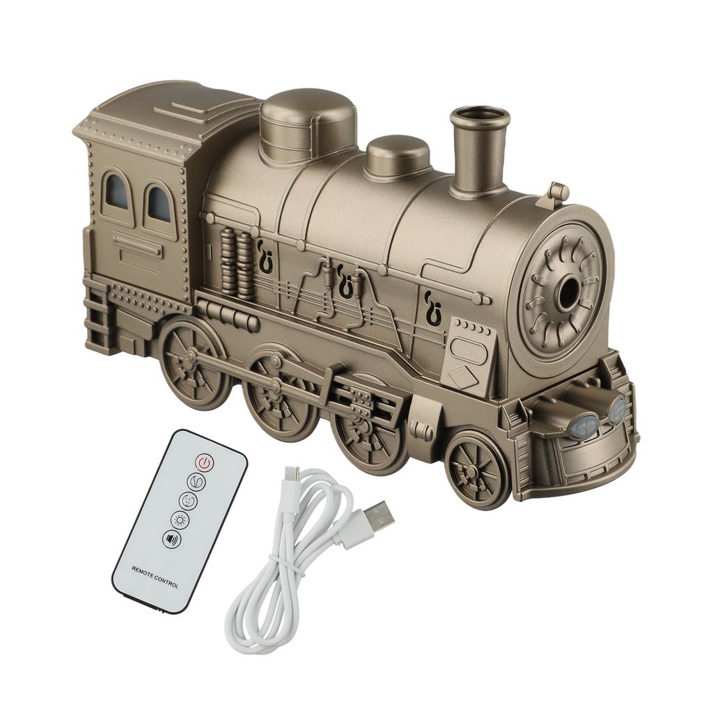 Colorful Light Options on USB Steam Train Humidifier with Remote Control