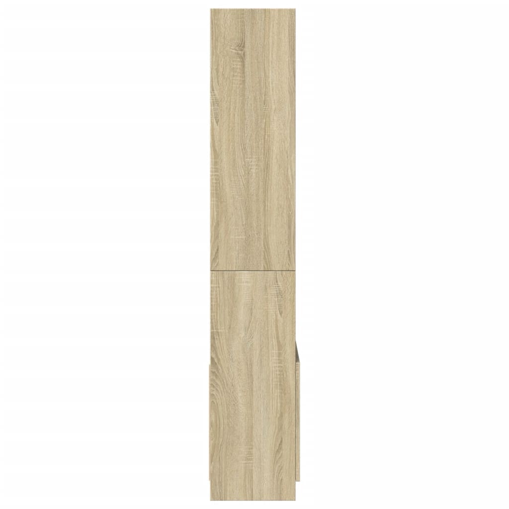 Highboard 63 x 33 x 180 cm Sonoma Oak Effect Particleboard