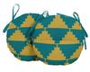 Vargottam Indoor Outdoor Round Bistro Chair Cushions Block Print 15-Inch Bistro Chair Pads Waterproof Seat Chair Cushion For Home