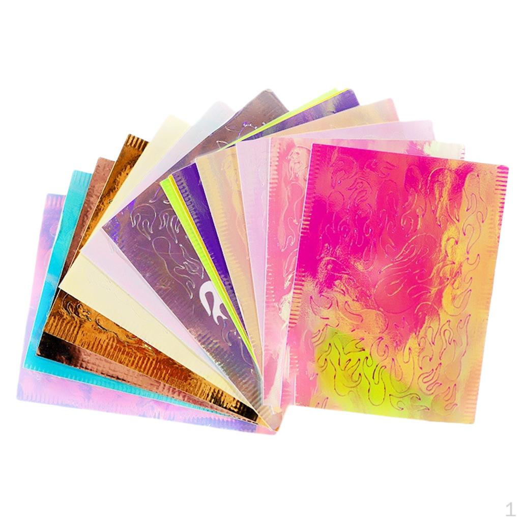 

16 Sheets Stickers Leaf Manicure Tips Decal DIY Decoration Flame Model