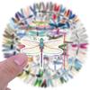 100 Colorful Dragonflies Cartoon Insect Doodle Stickers Suitcase Notebook Personalized Stickers