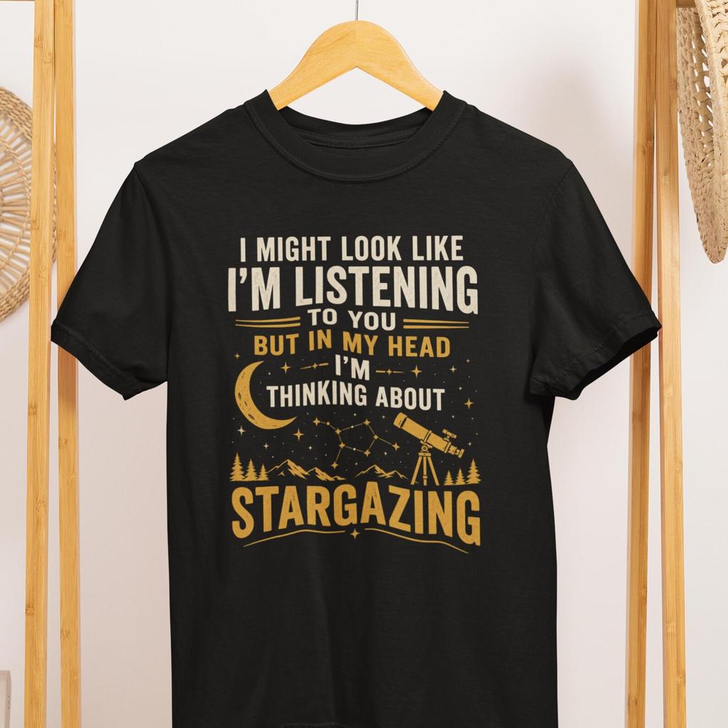 Comfort Colors Stargazing Telescope T-Shirt, Astronomy Lover Night Sky Tee