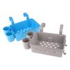 Poolside Storage Baskets With Cup Holders Fit 3-Inch Or Smaller Top Rails Pool Hanging Basket For Above Ground Pool