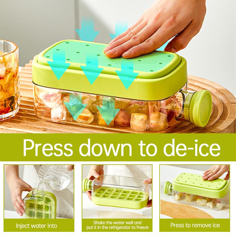 2 in 1 Ice Cube Tray Multifunctional Ice Bottle Mold with Straw Safe Silicone Material Portable for Outdoor Travel and Office