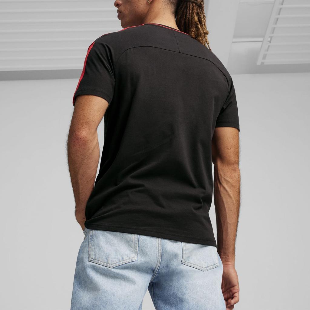 Puma Ferrari Racing Series Small Logo Print Casual Crew Neck Short Sleeve Breathable T-Shirt Men Tops Black 623811-01