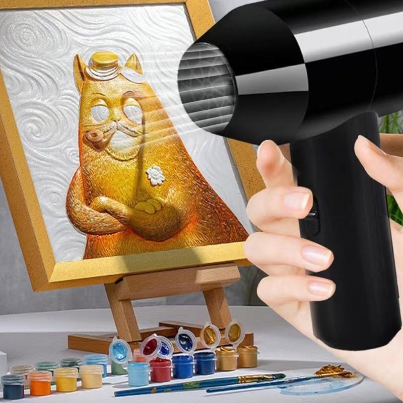 12V Small Air Fan Mini Jet Blower Handheld and Rechargeable for Students Painting Dryer BBQ Blower Camping