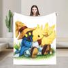 Soft Blanket Boy Girl Decorative Chocobo And Vivi Final Fantasy Throw Blanket Flannel Bedspread For Home Decor Sofa Bed Cover