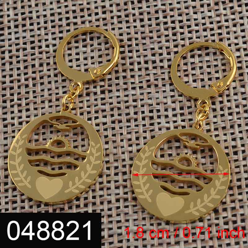 Anniyo Gold Color Earrings for Women Girls Kiribati Earring New Zealand Australia Jewelry Marshallese Micronesia #048221