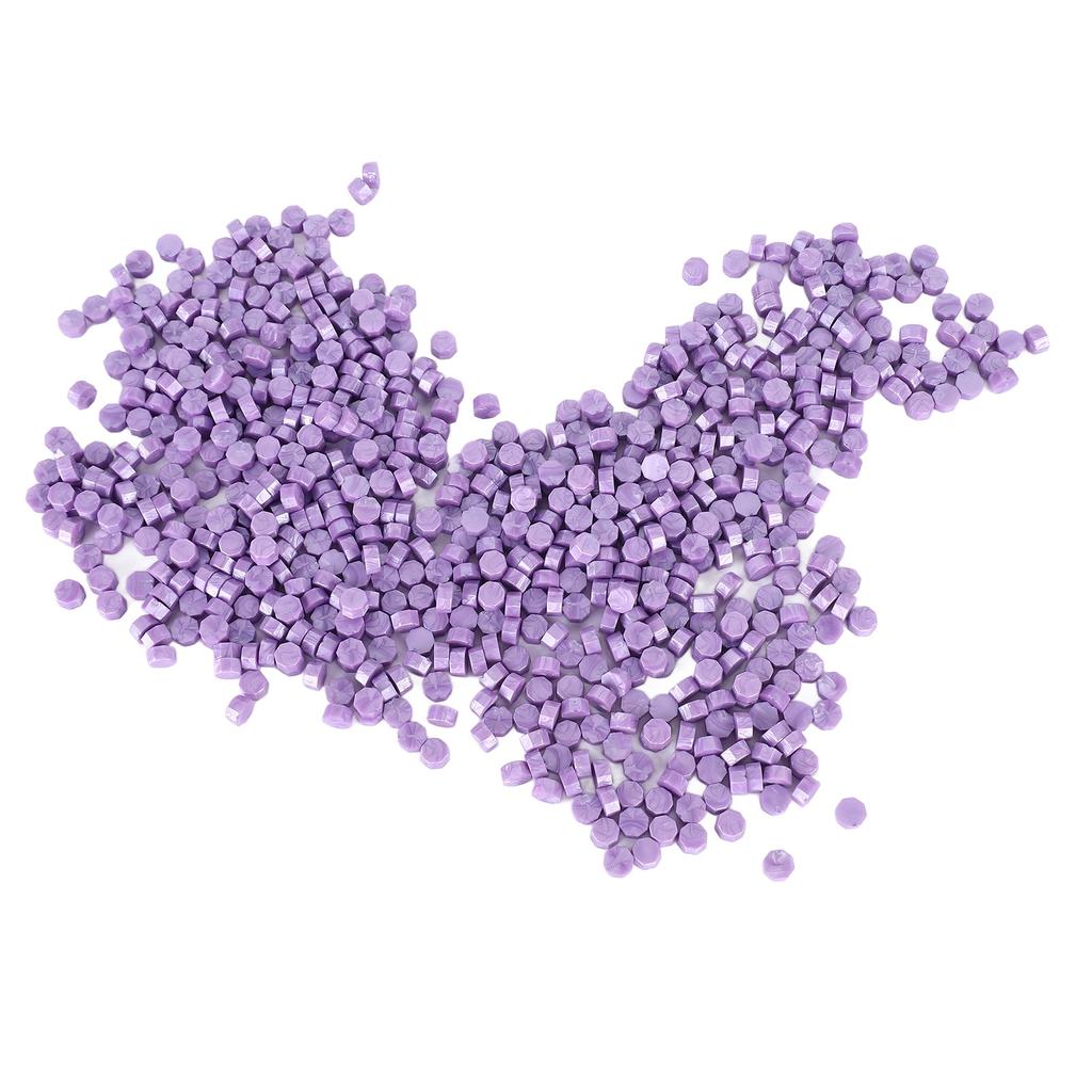 Sealing Wax Beads Pure Color Odourless Smokeless Portable Quick Dry Wax Stamp Beads for Envelope Cards Invitations