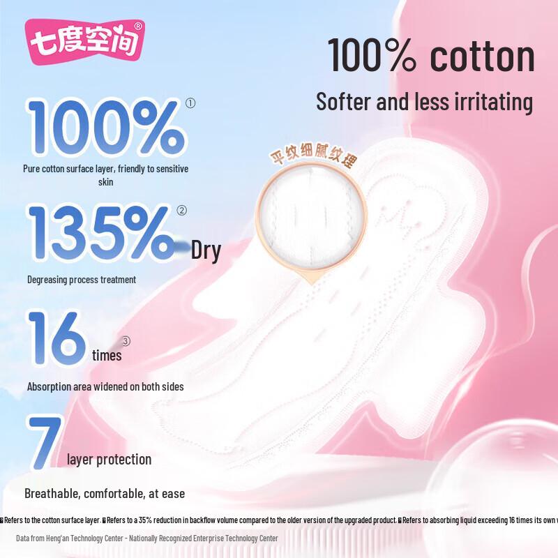 Space 7 Ultra-Thin Cotton Sanitary Pads Multi-Pack