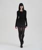 ILLIO Black Lace Layered Longsleeve Polo Shirts