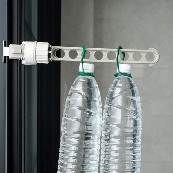 Useful Stainless Steel Practical Wear-resisting Rotating Buckle Clothes Hanger 8-holes Drying Rack Clothes Hanger