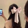 French High End Satin Bow Hair Clip Oversized Headpiece