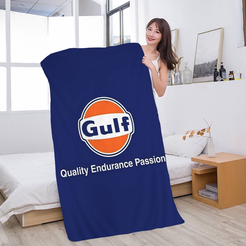 G-Gulf Racing Car Logo Microfiber Printed Beach Towel Mountain Climbing Yoga Beach Swimming Running Absorbent Soft Towel