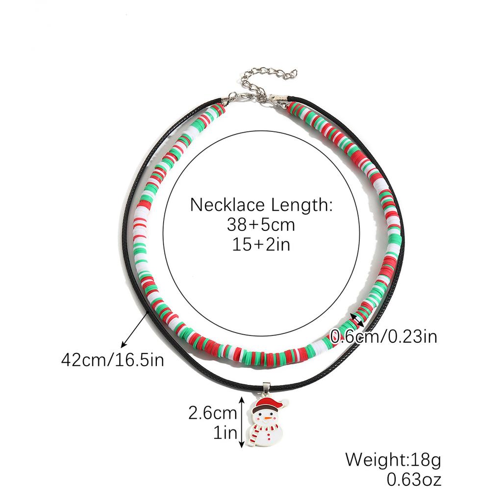 Christmas Day Necklace European and American Multi-layer Christmas Necklace Christmas Necklace