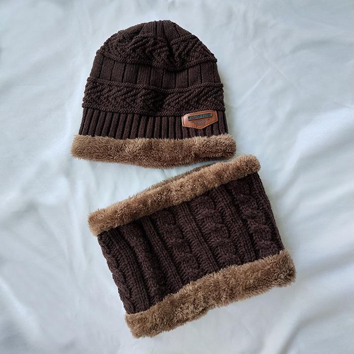 Boys Winter Hats and Scarves Set Boys Girls Add Thick Hats and Necklaces In Autumn Cute Baby Hats for Children Ages 3-12Years