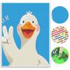 Diamond Painting Kit Cute White Duck Full Diamond Round Mosaic Handmade. Home Decoration Gift