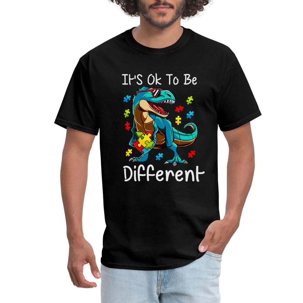 Autism Awareness It's Ok To Be Different Dinosaur Men's T-Shirt