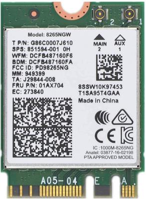 SenFend Dual-Band for Intel 8265AC 8265NGW 2.4G 5G Bluetooth 4.2 NGFF M2 Wireless Network Card WiFi Card For Most Laptops That with NGFF M2 Slot and