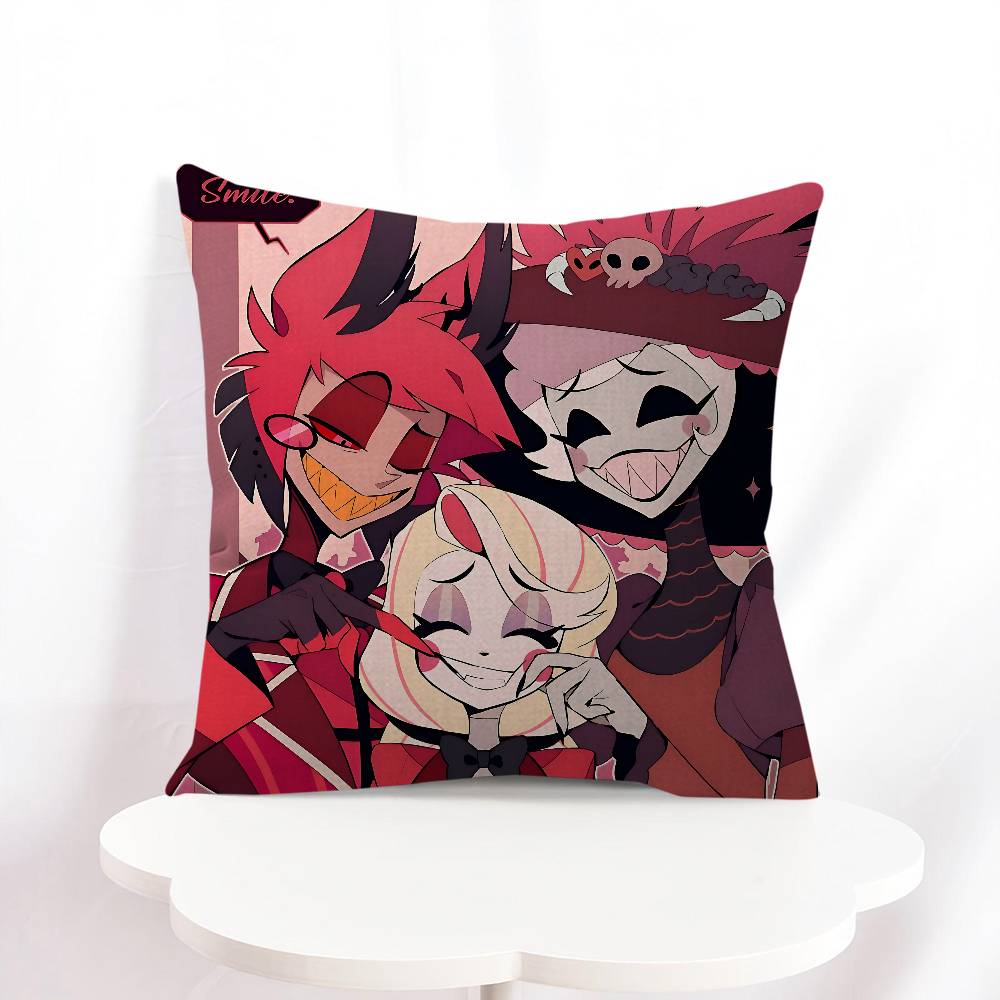 H-Hazbin Hotel Cartoon Personalized Picture Text Home Decorative Pillows Household Gifts 45x45cm