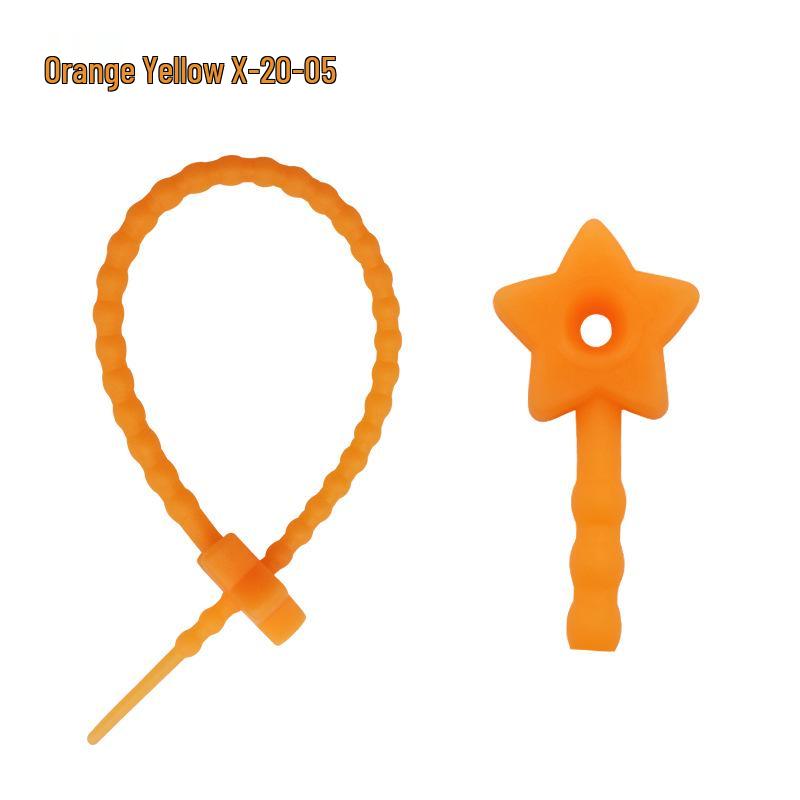 Multicolor TPR Silicone Zip Ties: Elastic Self-Locking, Reusable Cable Organizers & Keychain Pendants.