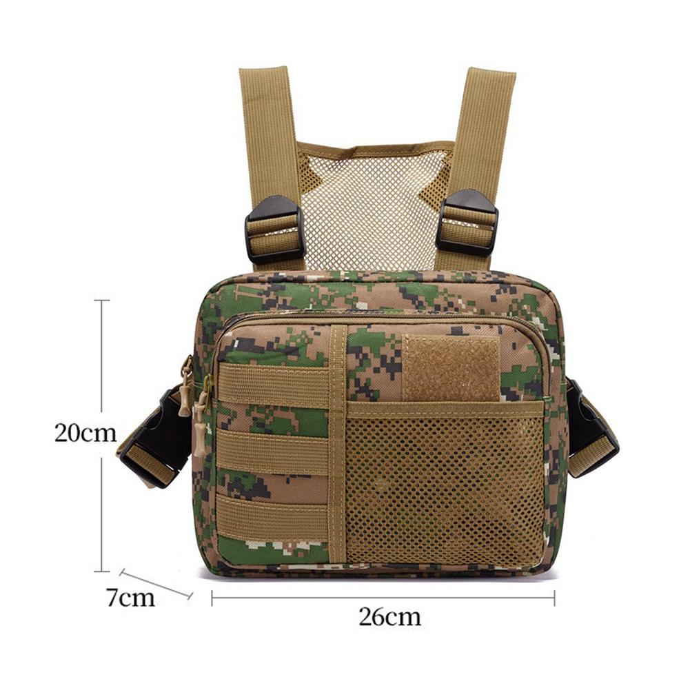 Tactical Chest Bag Unisex Running Vest Bag with Adjustable Straps Lightweight Front Vest Bag Large Capacity Outdoor Climbing Bag