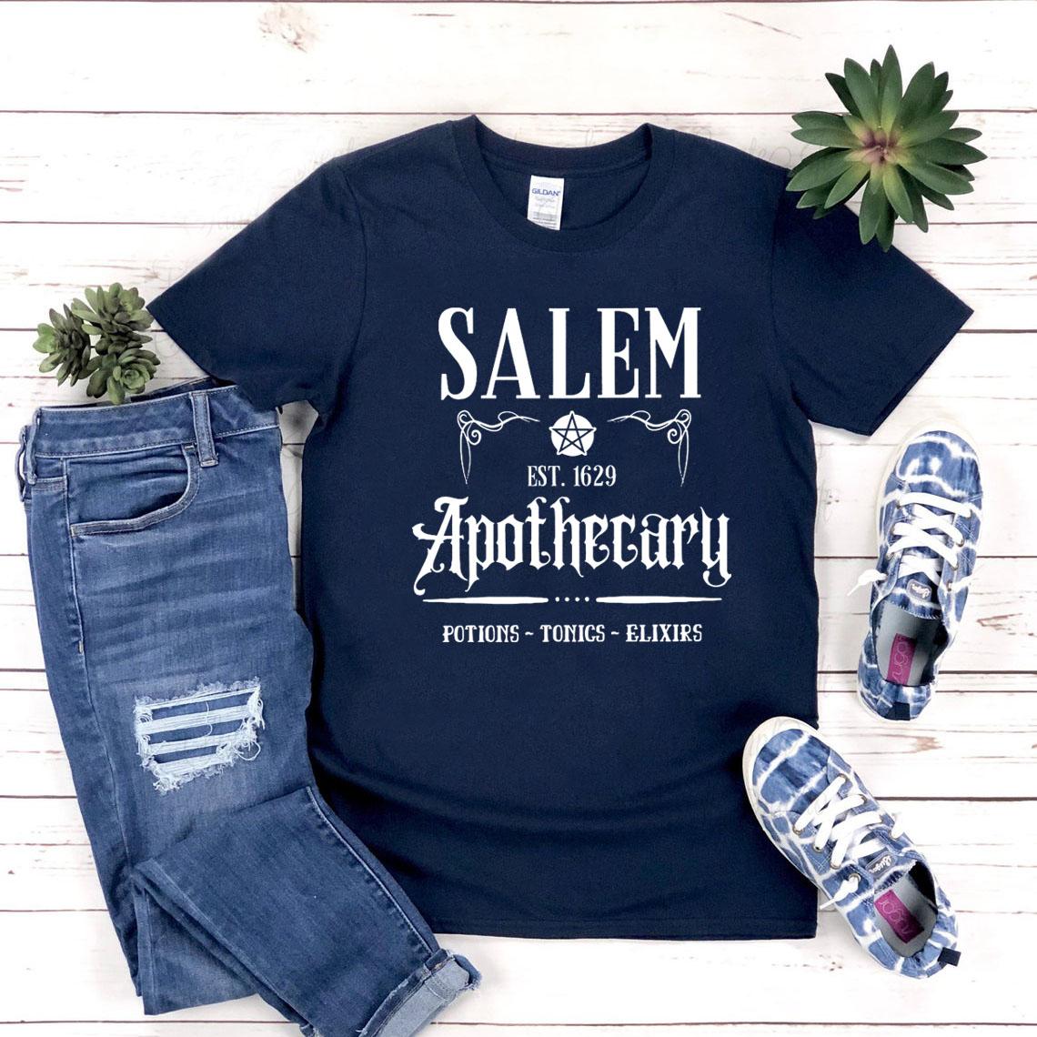 

Salem Apothecary TShirt Halloween Apothecary Tshirt Witch Sisters Shirt Funny Halloween Tee Women Tshirts Harajuku Graphic Tees 4XL