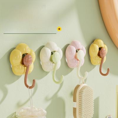 Sunflower Suction Cup Hooks,Heavy Duty Vacuum Suction Hooks No Drilling,Adhesive Wall Hooks for Kitchen,Bathroom,Shower,Strong Sticky Hooks