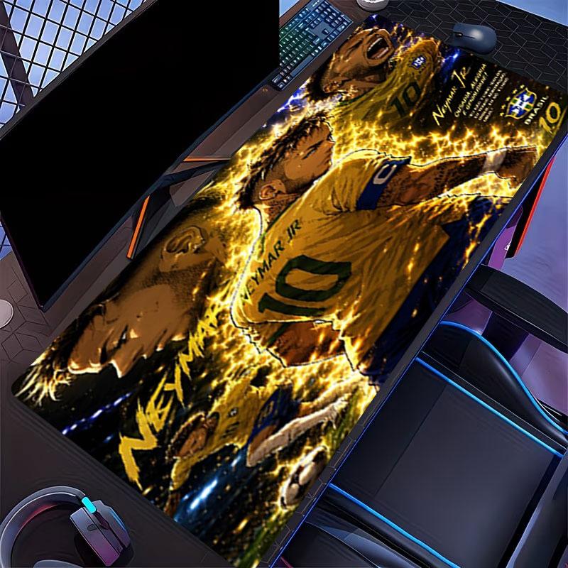 Neymar Jr Druck Mauspads, für Tastaturauflage Laptop PC Matte für Büro Heimgebrauch, Schreibtischdekoration, Perfektes Geburtstagsgeschenk für Gamer