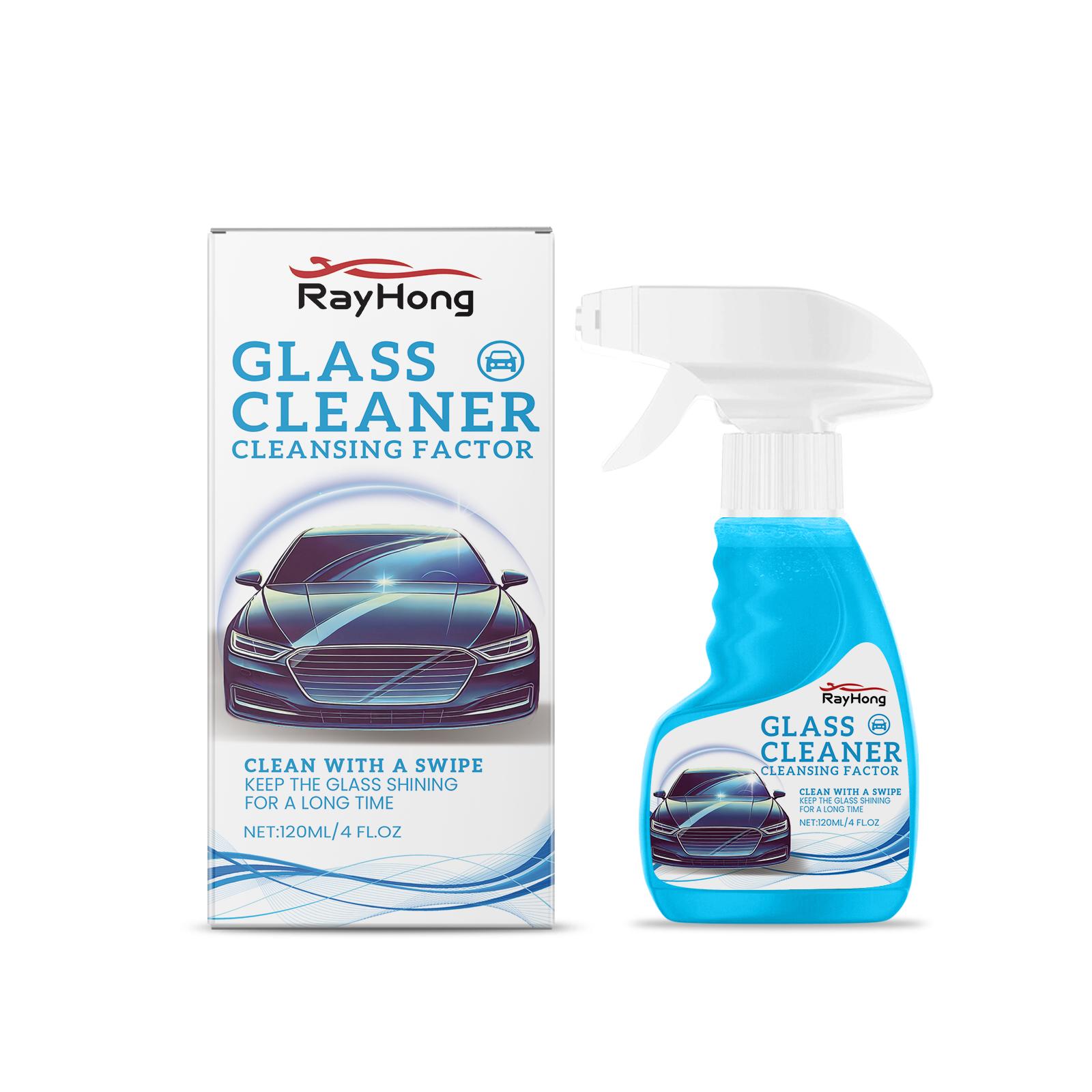 

Car Glass Cleaner: a cleaning agent for thorough cleaning, stain removal, rain repellency, anti-fogging and clear visibility