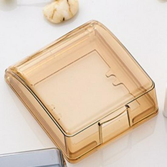 Gold Transparent Waterproof Socket Cover – Universal 86 Type Splash-Proof Protective Box for Bathroom.