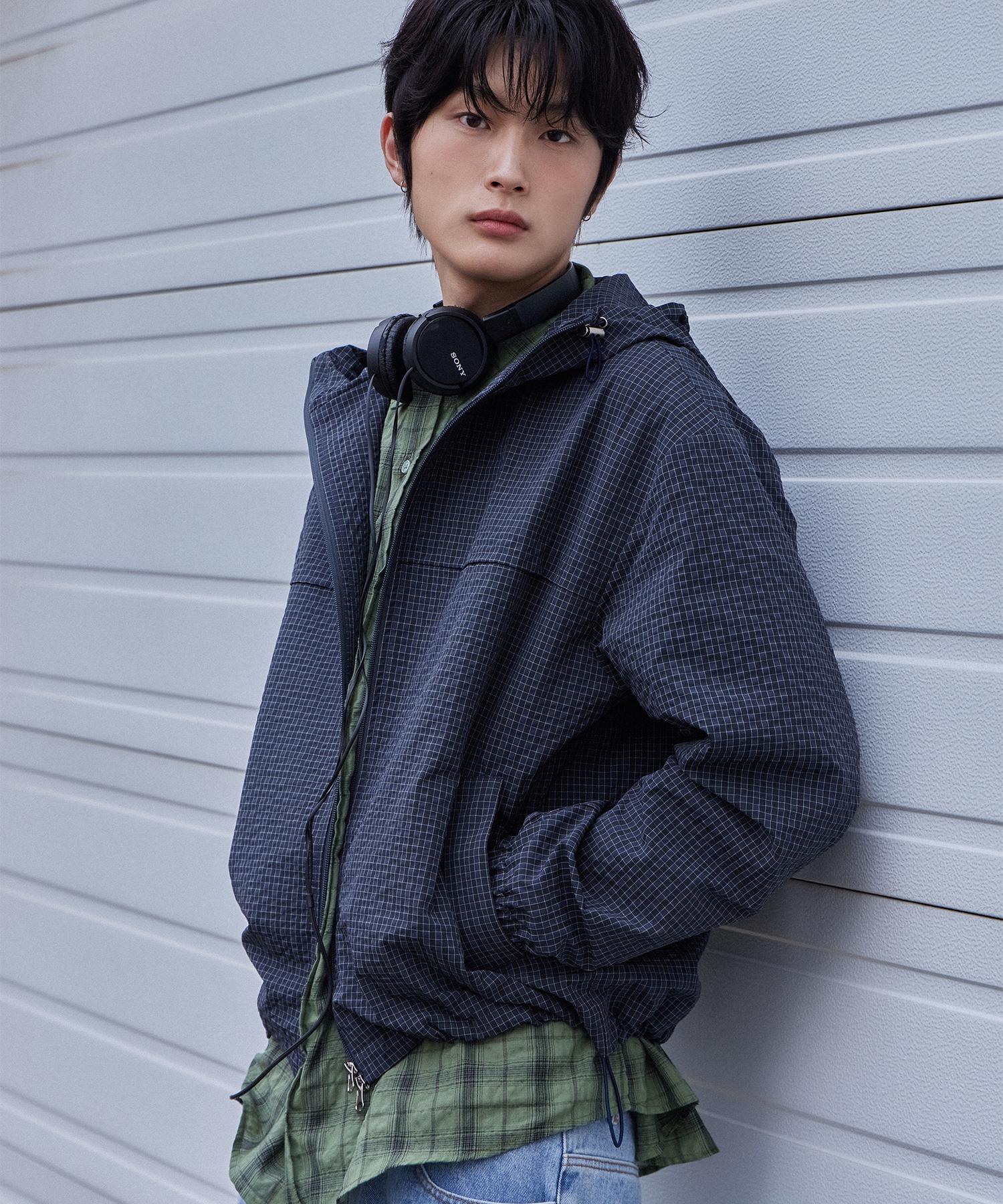 Glw Daily Check Windbreaker Blue Note/S