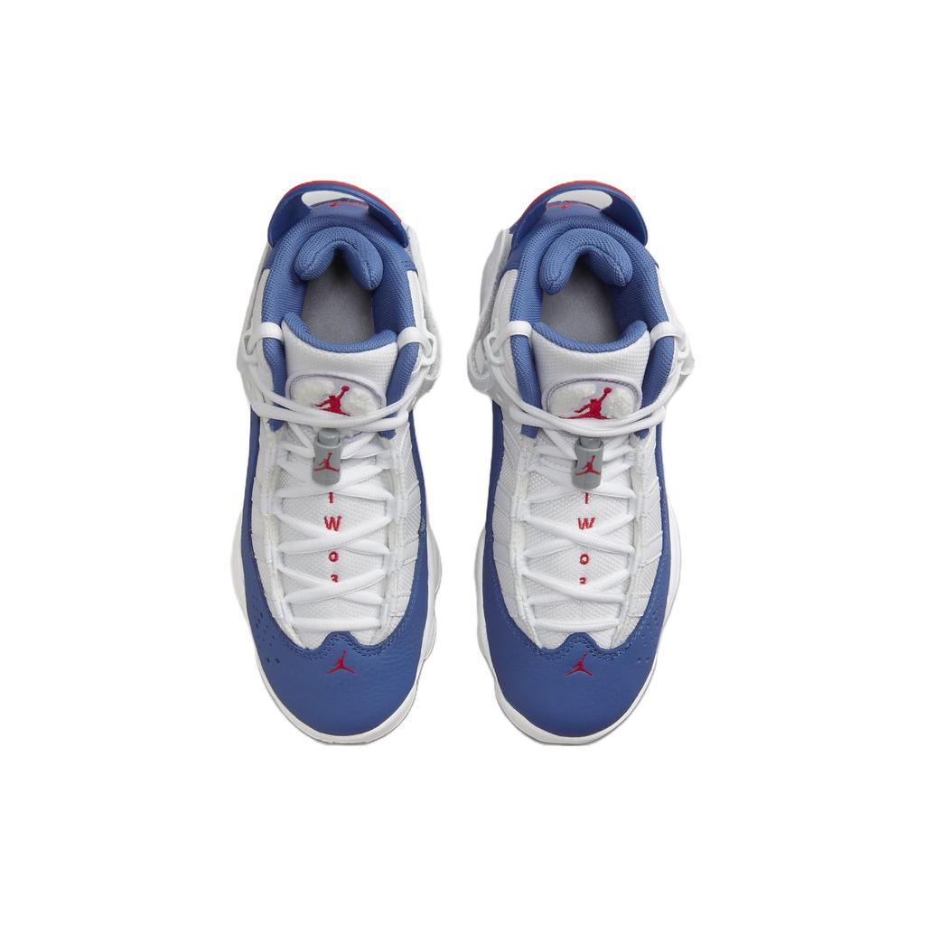 (GS) Air Jordan 6 Rings 'White True Blue' Kids' 323419-140