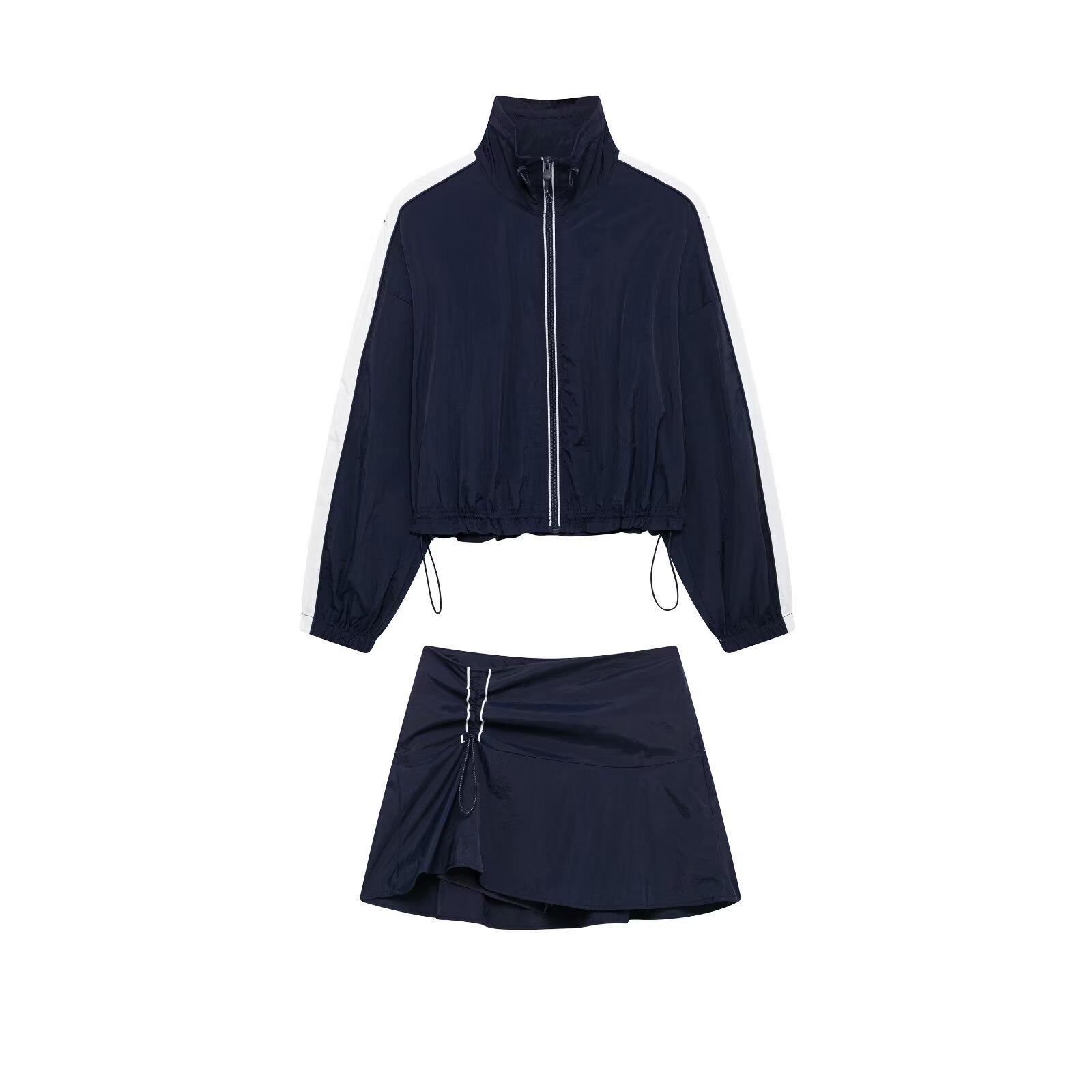 

2025 Spring Women s European-American Short Jacket & Skirt Set L