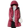 OFTBUY Slim Remove Hooded Parka Fashionable Outerwear 2023 Winter Womens Down Jackets Long Light Thin Coat Puffer Jacket