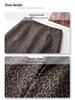 2024 Women's Gray Leopard Woolen Midi Skirt - Autumn/Winter Style, Straight Bodycon with Slit
