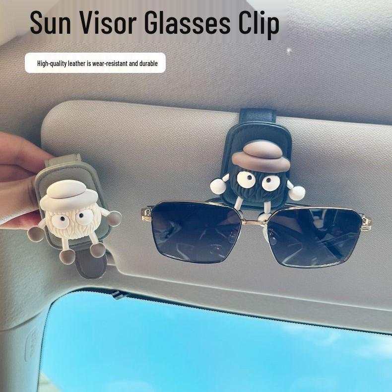 Multi-functional Car Sun Visor Sunglasses Holder Clip
