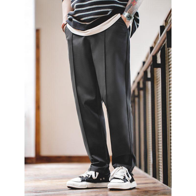 Marden Casual Three-Dimensional Single Pleated Drape Long Pants Parka