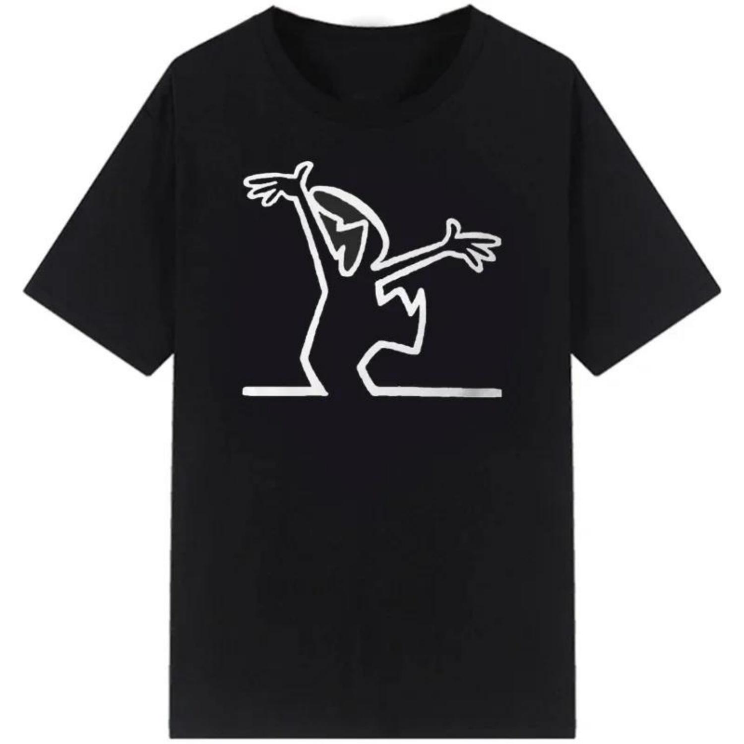 

La Linea The Line Osvaldo Cavandoli TV Print Ladies T-shirt Casual Basics O-collar Black Shirt Short Sleeve Ladies T-shirts XXXXXL чорний