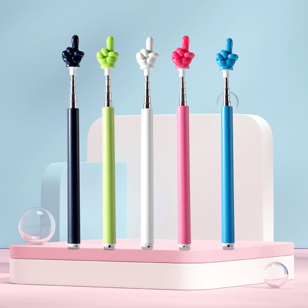 Telescopic Rod Teaching Pointer Finger Design Teaching Stick Classroom Finger Pointer  Students