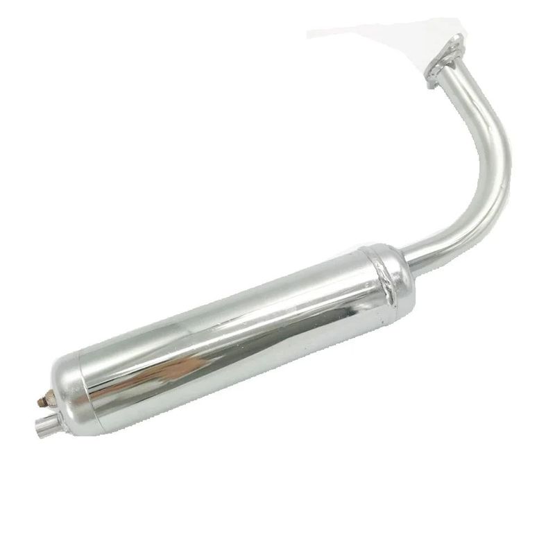 New 80cc 60cc 49cc 50cc Engine Motor Motorized Bicycle Bike Exhaust Pipe Muffler Siliver