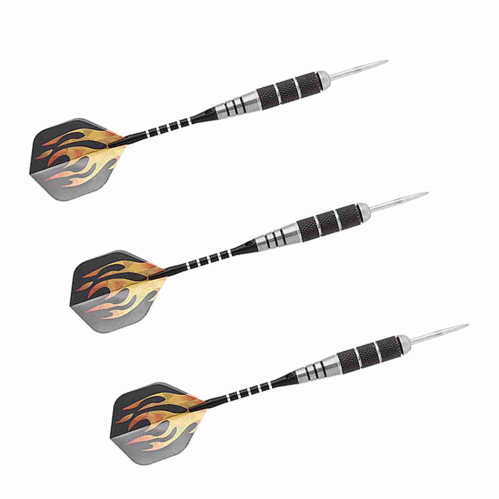 3 Colors 3pcs 155mm Steel Tip Target Throwing Darts Set With Laser Printing Flights