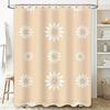 Charming White Flower Bath Shower Curtain Modern Decor Made with High-Quality Fabric for Long Lasting Use.