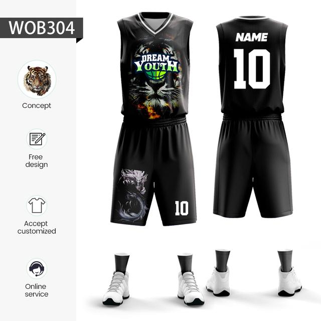 Sublimation Custom Adults Basketball Uniform Personalized 100% Polyester Breathabale Basketball Jersey Sportswear Shirt for Men