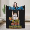 Warm Soft Blanket Travel The Girl Is Beautiful Ass Sexy  Throw Blanket  Flannel Bedspread For Home Decor Pattern Sofa Bed Cover