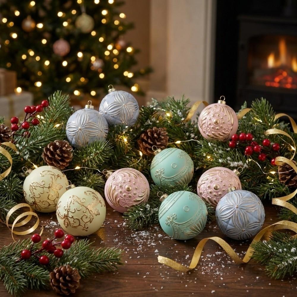 12 pcs 8cm Christmas Decoration Pendant Festival Atmosphere Xmas Tree Hanging Pendants Xmas Tree