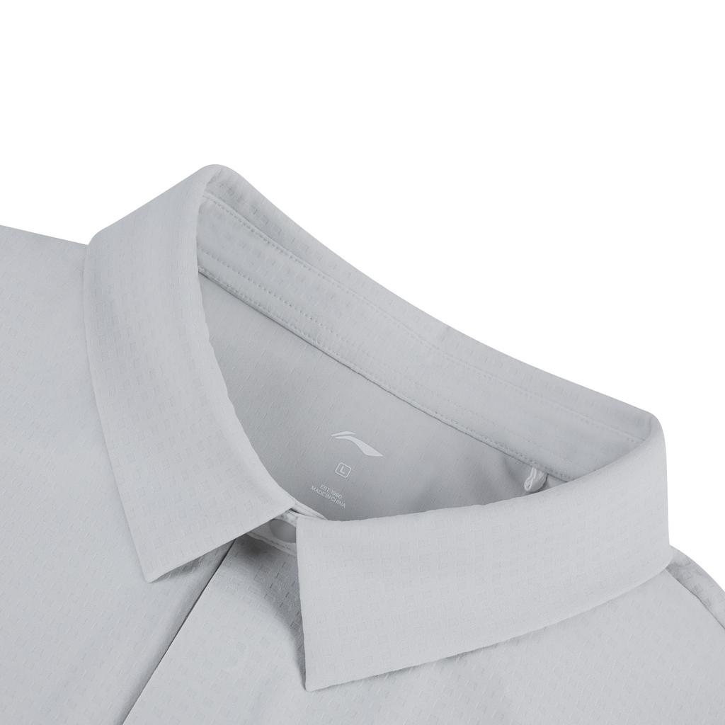 Li-Ning Simple Short Sleeve Polo Shirt With Collar Business Sun Protection Cool Feeling Men Tops APLV129-3