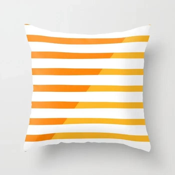 Orange Geometric Pillowcase Cushion Cover For Home Sofa Chair Decor Pillowcase