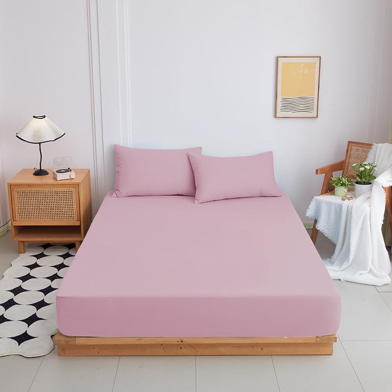 Napínací prostěradlo s gumičkou Jednobarevný chránič matrace pro jednolůžkové, dvoulůžkové a king postele 100% bavlna